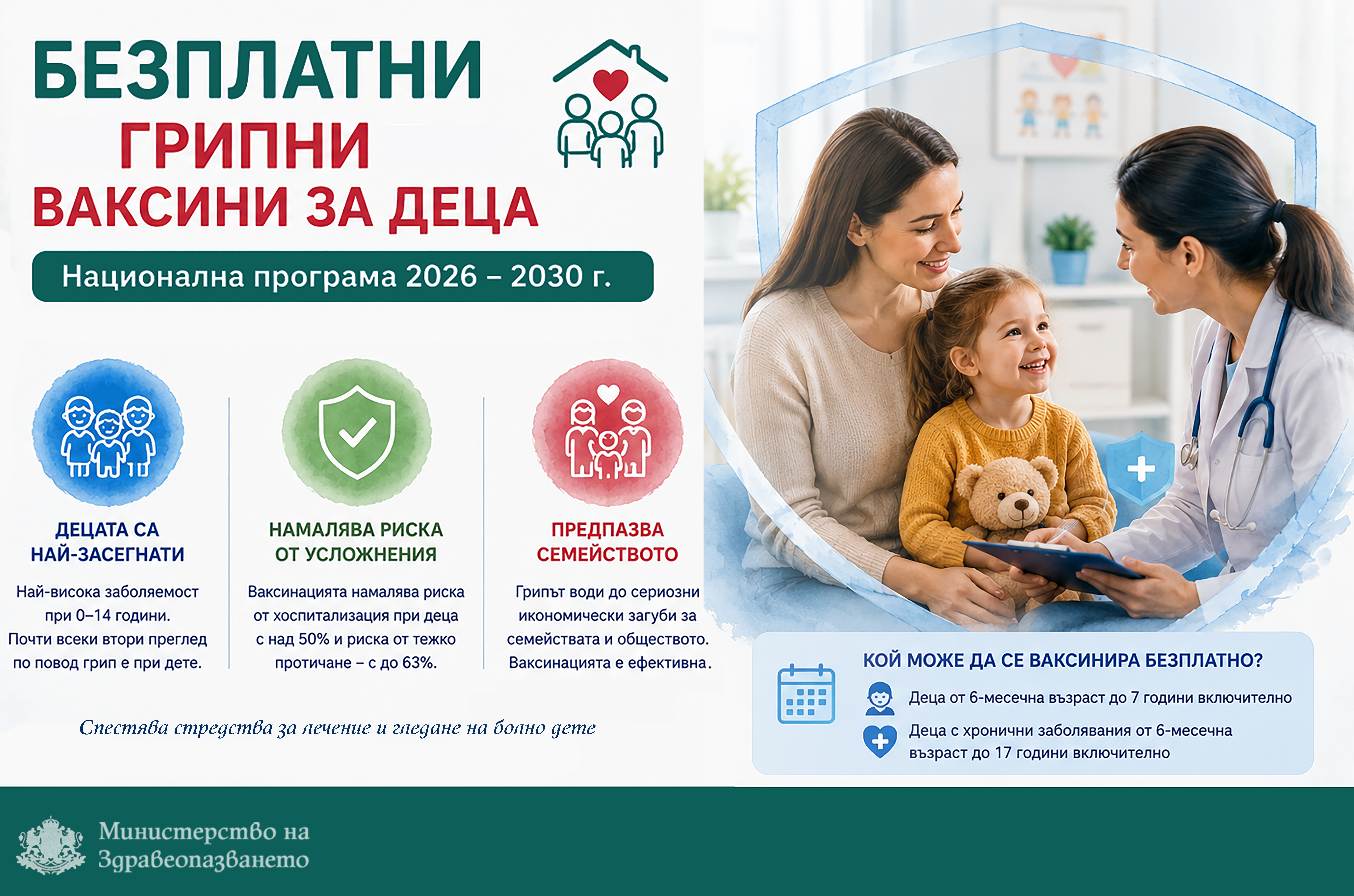 Безплатни грипни ваксини за децата от есента